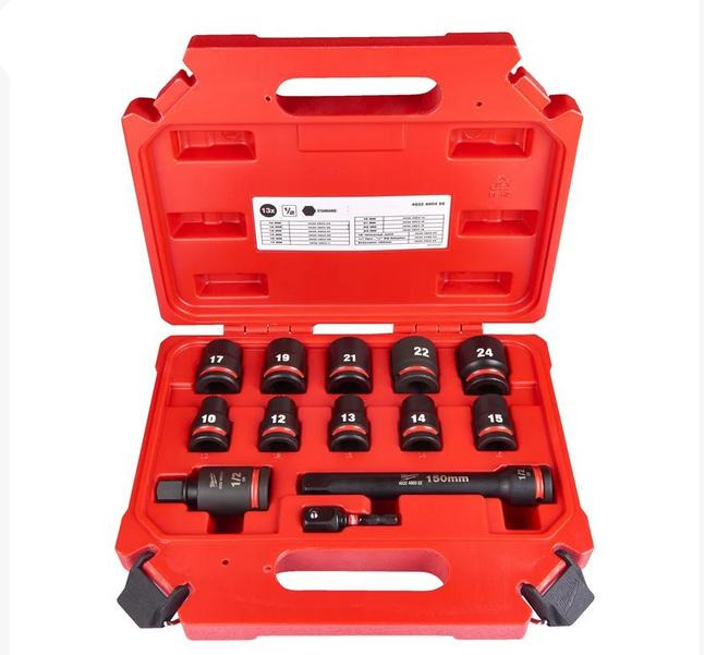 ESTUCHE 11 VASOS CORTOS 4932480456 MILWAUKEE