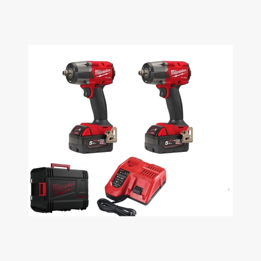 [P0000005] KIT LLAVE IMPACTO 1/2+1/2+2BATERIAS+1CARGADOR